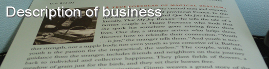 Description of business