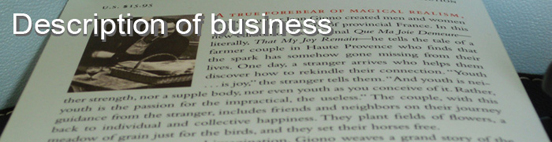 Description of business Description of business
